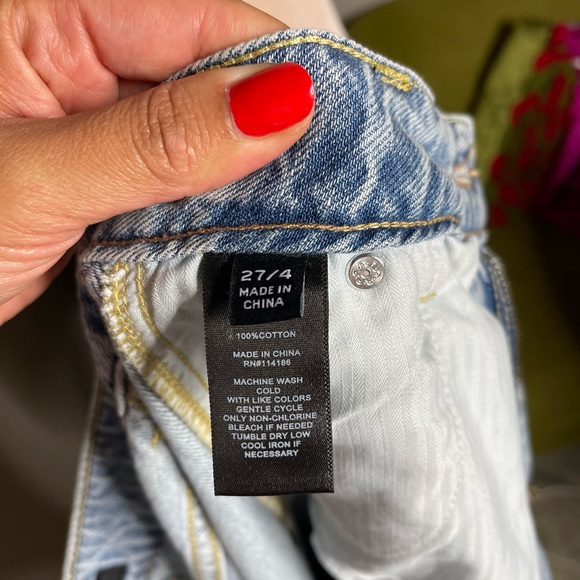 Frye Front Slit Denim Jean Skirt - Picture 8 of 11